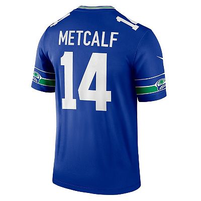 Men s Nike DK Metcalf Royal Seattle Seahawks Throwback Legend Player Jersey