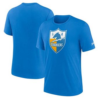 Men's Nike Powder Blue Los Angeles Chargers Rewind Logo Tri-Blend T-Shirt