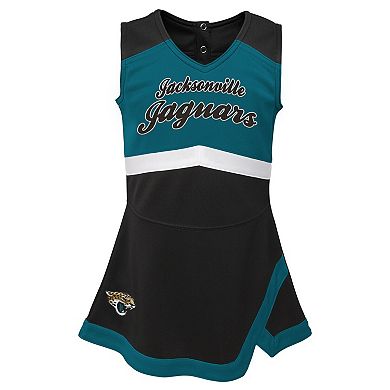 Girls Toddler Black Jacksonville Jaguars Cheer Captain Dress with Bloomers