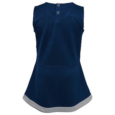 Girls Infant Navy Dallas Cowboys Cheer Captain Jumper Dress