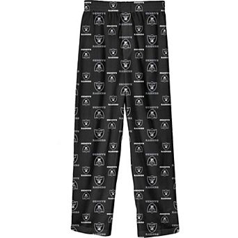 Youth Black Las Vegas Raiders Team-Colored Printed Pajama Pants