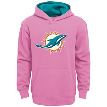 Girls Youth Pink Miami Dolphins Prime Pullover Hoodie