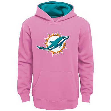 Girls Youth Pink Miami Dolphins Prime Pullover Hoodie
