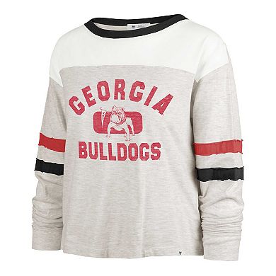 Women's '47 Oatmeal Georgia Bulldogs Vault All Class Lena Long Sleeve T-Shirt