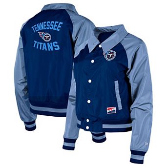 Women's New Era Navy Tennessee Titans Coaches Raglan Full-Snap Jacket
