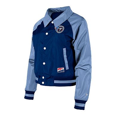Women's New Era Navy Tennessee Titans Coaches Raglan Full-Snap Jacket