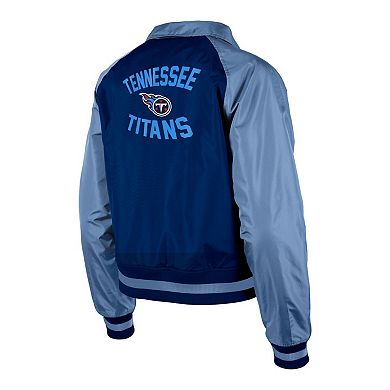 Women's New Era Navy Tennessee Titans Coaches Raglan Full-Snap Jacket
