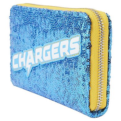 Loungefly Los Angeles Chargers Sequin Zip-Around Wallet