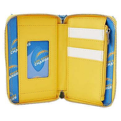 Loungefly Los Angeles Chargers Sequin Zip-Around Wallet