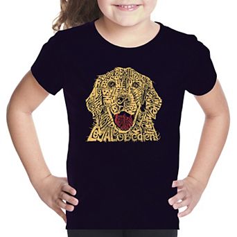 Dog - Girl's Word Art T-shirt