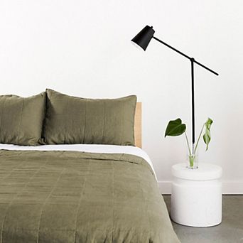 French Linen Box Stitch Quilt & Sham Set