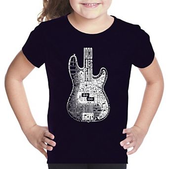 Bass Guitar - Girl's Word Art T-shirt