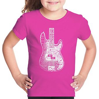 Bass Guitar - Girl's Word Art T-shirt
