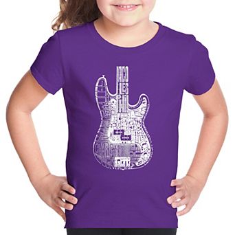 Bass Guitar - Girl's Word Art T-shirt