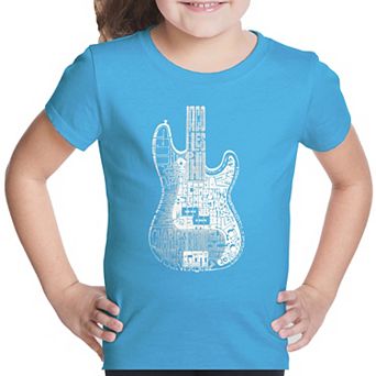 Bass Guitar - Girl's Word Art T-shirt