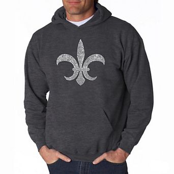 Fleur De Lis - Popular Louisiana Cities - Mens Word Art Hooded Sweatshirt