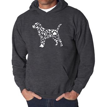 Dog Paw Prints - Men's Word Art Hooded Sweatshirt