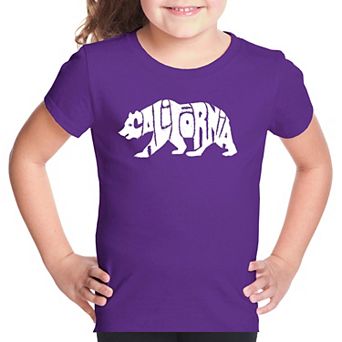 California Bear - Girl's Word Art T-shirt