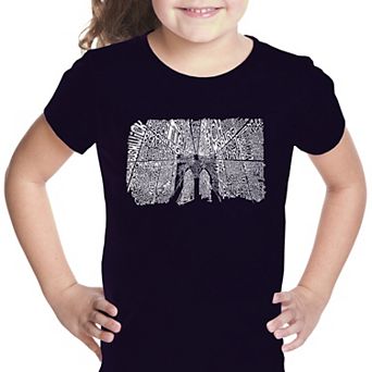 Brooklyn Bridge - Girl's Word Art T-shirt