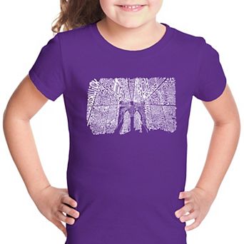 Brooklyn Bridge - Girl's Word Art T-shirt