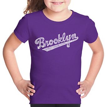 Brooklyn Neighborhoods - Girl's Word Art T-shirt