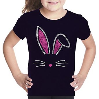 Bunny Ears - Girl's Word Art T-shirt