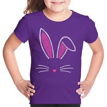 Bunny Ears - Girl's Word Art T-shirt