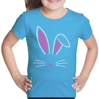 Bunny Ears - Girl's Word Art T-shirt