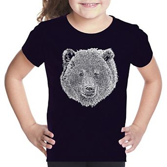 Bear Face - Girl's Word Art T-shirt