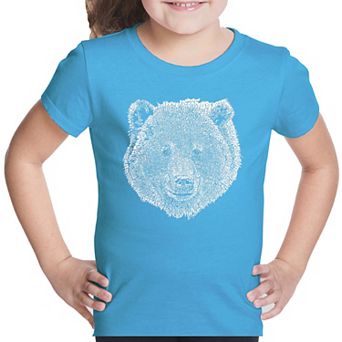 Bear Face - Girl's Word Art T-shirt