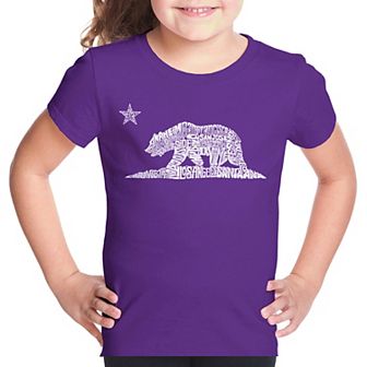 California Bear - Girl's Word Art T-shirt