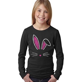 Bunny Ears - Girl's Word Art Long Sleeve
