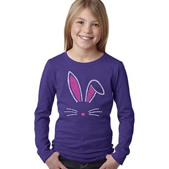 Bunny Ears - Girl's Word Art Long Sleeve