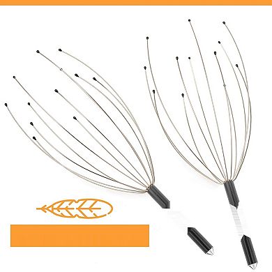 LiBa Scalp Massager Tool (2-Pack) for Head Hair Scratcher Massage w/Gentle Rubber Beads