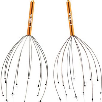 LiBa Scalp Massager Tool (2-Pack) for Head Hair Scratcher Massage w/Gentle Rubber Beads