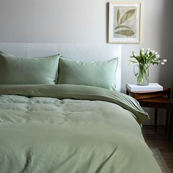 French Linen and Cotton Duvet Cover & Sham Set