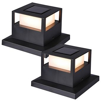 MAGGIFT Solar Post Lights, 20 Lumen Outdoor Warm White High Brightness SMD LED Lighting Solar