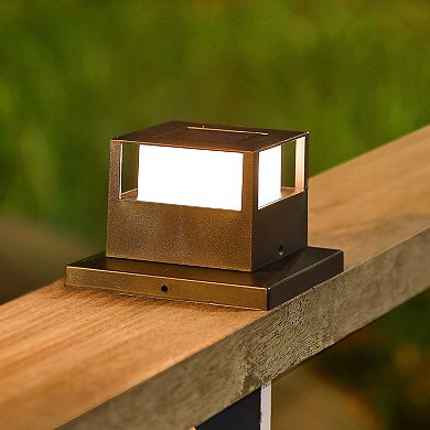 MAGGIFT Solar Post Lights, 20 Lumen Outdoor Warm White High Brightness SMD LED Lighting Solar
