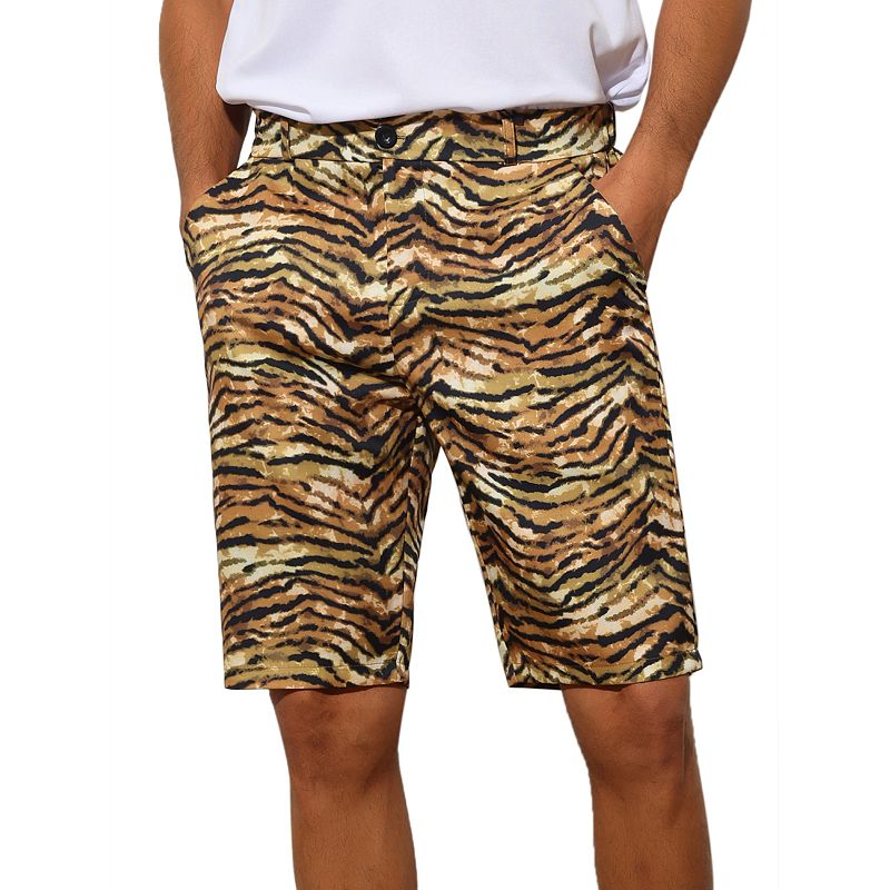 Mens tiger print on sale shorts