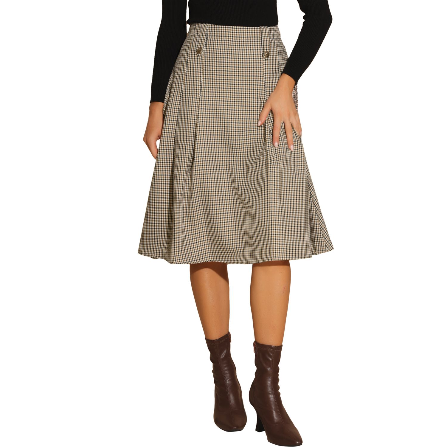 Brown plaid outlet skirt kohls