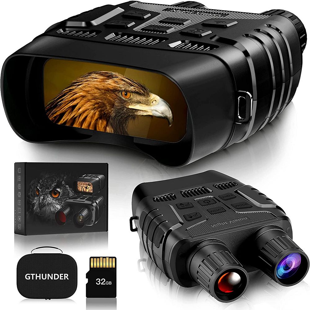 GTHUNDER 32GB FHD 1080P Digital Night Vision Binocular - Total Darkness  Surveillance