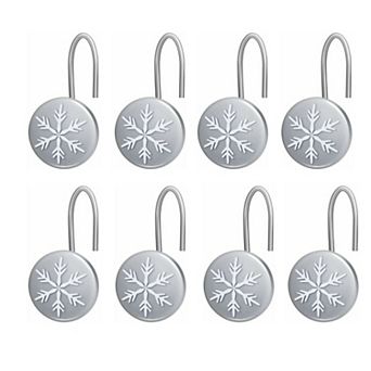 12 pc Snow Curtain Hooks Light Grey