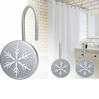 12PCS Snow Curtain Hooks Light Grey