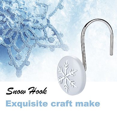 12PCS Snow Curtain Hooks Light Grey