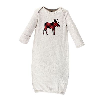 Hudson Baby Infant Unisex Cotton Gowns, Moose
