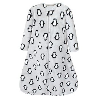 Hudson Baby Plush Long-Sleeve Sleeping Bag, Sack, Blanket, Gray Penguin