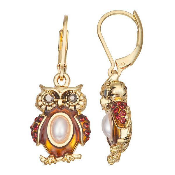 Owl on sale earrings kohls