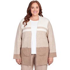 Womens White Plus Cardigan Sweaters Tops Clothing Kohl s