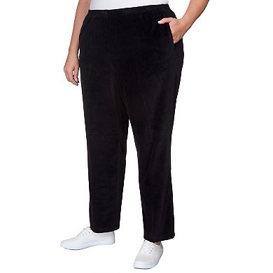 Plus Size Alfred Dunner Casual Average Length Velour Pants