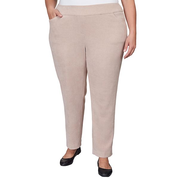 Plus Size Alfred Dunner Knit Corduroy Pull On Short Length Pants